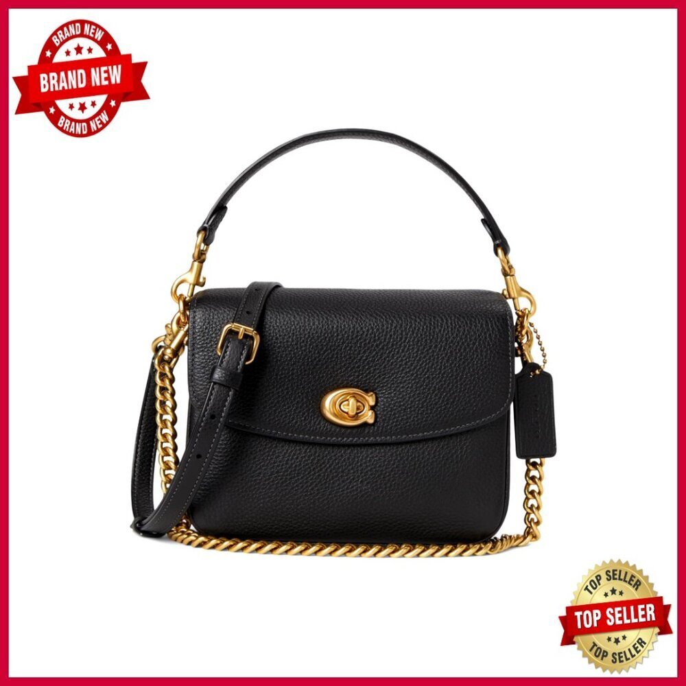 Polished Pebble Leather Crossbody Bag with Interchangeable Straps